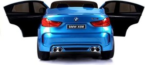 LEAN CARS Elektrické autíčko BMW X6M pre deti modré lakované