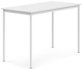 Stôl SONITUS, 1400x700x900 mm, HPL - biela, biela