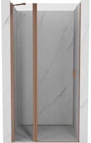 Mexen MIST, 1-krídlové sprchové dvere (1d+1s) 80x200 cm, 6mm číre sklo, medený profil, 8A4-080-000-65-00