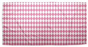 Sablio Uterák Ružovo-biele kosoštvorce - 70x140 cm