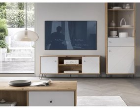 Televízny stolík SULA dub artisan/biela