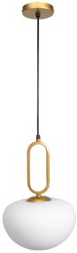 Toolight Toolight, závesné svietidlo 1xE27 APP1074-1CP, zlatá-biela, OSW-00679
