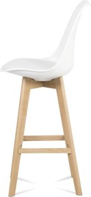 Sconto Barová stolička JULIETTE biela/buk