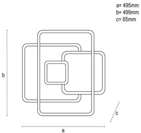 LED Stmievateľné stropné svietidlo LED/110W/230V 3000-6500K biela +diaľkové ovládanie