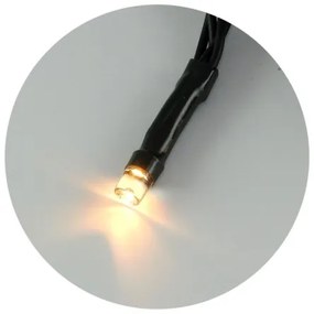 LED Vianočná vonkajšia reťaz 100xLED/2 funkcie/3xAA 10,8m IP44 teplá biela