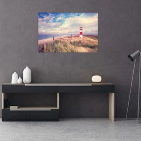 Obraz - Červený maják (90x60 cm)