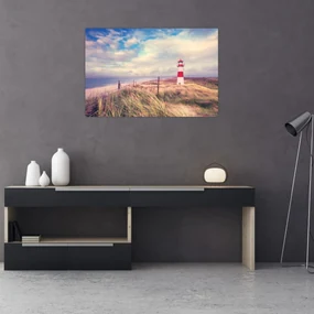 Obraz - Červený maják (90x60 cm)