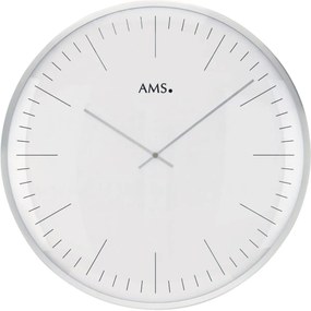 Minimalistické nástenné hodiny AMS 9540 strieborné