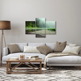 Obraz - Rieka pri lese (90x60 cm)