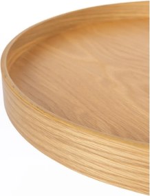 Okrúhly odkladací stolík s doskou v dubovom dekore ø 40 cm Yuri S – White Label