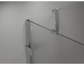 Mexen Lunar-B, výklopný sprchový kút ľavý 85 x 70 cm, 8mm číre sklo, chrómový profil, 832-085-070-01-00-L