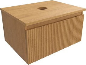Kúpeľňová skrinka s krycou doskou SAT Evolution 58x30x44, 5 cm dub medový mat SATEVO60DMD