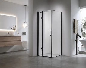 BPS-koupelny Štvorcový sprchovací kút ZES KZ1390B BL 90x90 čierna/transparent - bez vaničky