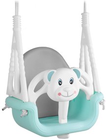 Hojdačka s vedierkom Medveď 3v1 Ricokids tyrkysová