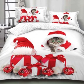 Posteľné obliečky KRISMAS CAT 7-dielna sada 140x200 cm