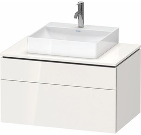 DURAVIT L-Cube závesná skrinka pod umývadlo na dosku, 2 zásuvky, 820 x 550 x 482 mm, biela vysoký lesk, LC4880085850000