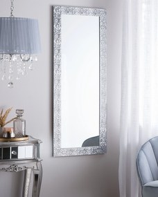 Nástenné zrkadlo 50 x 130 cm biele MARANS Beliani