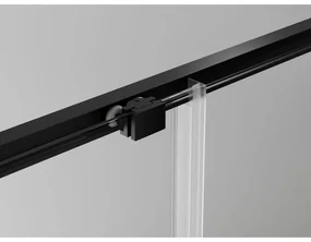 Mexen Exo, posuvné dvere do otvoru 90x200 cm, 6mm číre sklo, čierny profil, 8151-090-000-70-00