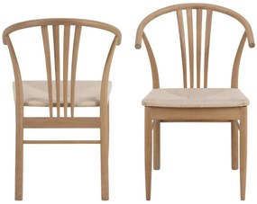 Jídelní židle York dub/béžová