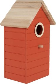 Červená drevená vtáčia búdka Birdhouse - 15*10*22 cm