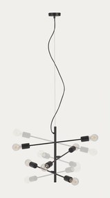 Čierne závesné svietidlo ø 55 cm Spica – Kave Home