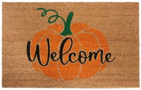 Rohožka Welcome (tekvica) 105665 – na von aj na doma, 45x75, oranžová, chodba / predsieň, Hanse Home