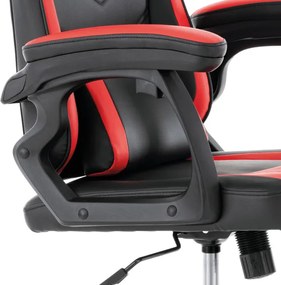 Herná stolička čierna / červená KA-L626 RED