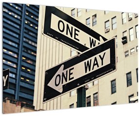 Obraz - New York ONE WAY (90x60 cm)