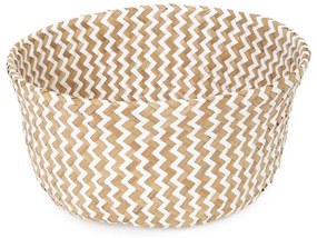 Svetlý úložný košík z morskej trávy Compactor Zic Zac, ⌀ 27 cm