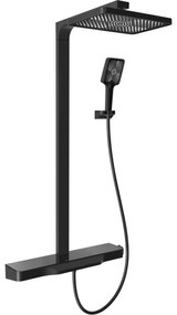 Mexen Zoom, sprchová sada s ručnou a dažďovou hlavicou, čierna, 78101-70
