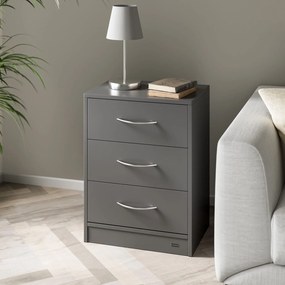 Casaria Nočný stolík ELOISE s podsvietením, 54x39x28cm, antracitová