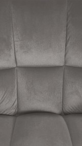 Barová stolička Damaso E - zamat, nerez 4-nohý rám - Sivá