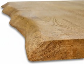 Stôl PORTO, 1800 × 900 mm, masívny dub s nepravidelnou hranou