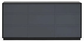 Čierny príborník Teulat Doric, šírka 150 cm