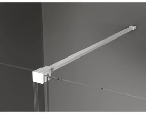 Mexen Velar, sprchový kút s posuvnými dverami 90 x 90 cm, 8mm šedé sklo, biela matná, 871-090-090-41-20