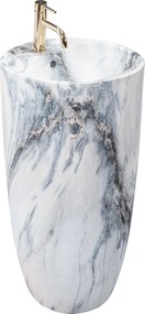 Rea Anya, voľne stojace umývadlo 45x45x84 cm, imitácia kameňa - granit matný, REA-U5802