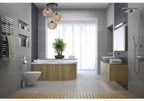 Závesné svietidlo Timber 2, 3x drevené tienidlo, o