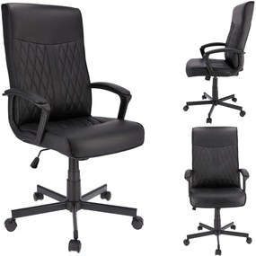 Dekorstudio Kancelárske otočné kreslo COMFORT - čierna ekokoža