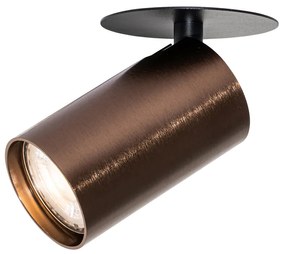 Sada 6 moderných zapustených bodových svetiel tmavý bronz GU10 50mm - Chels