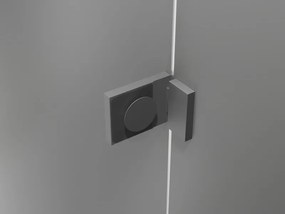 Mexen Lunar T, výklopný ľavý sprchový kút 125 x 110 cm, 8mm číre sklo, grafitový profil, 834T-125-110-95-00-L
