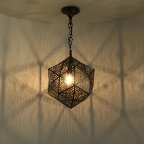 Luxusná mosadzná lampa Makaya malá