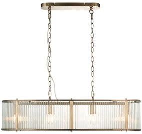 Endon 110945 - Luster na reťazi RIDGETON 4xE14/6W/230V mosadz/číra