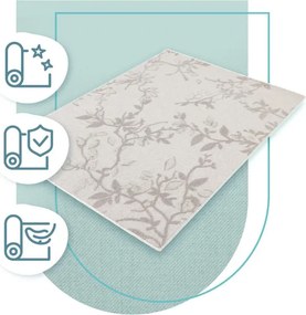 Koberec Agnella Noble Flors svetlosivý