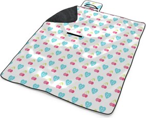 Sablio Plážová deka Čerešne a srdce: 200x140 cm