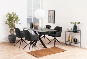 Actona Servírovací stolík Seaford - číra / čierna