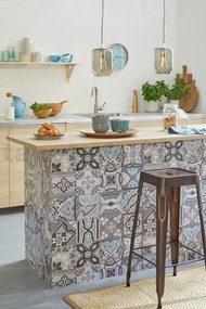 Dekoratívny obklad na stenu Ceramics 270-0169, rozmer 67,5 x 20 m, Simenta sivá- modrá , D-C-WALL CERAMICS