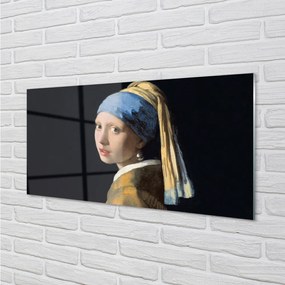 Obraz plexi Art dievča s perlou 125x50 cm
