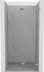 Mexen, Mexen Lunar-F pravé sklápacie sprchové dvere 60 cm, transparentné, chróm - 836-060-000-01-00-P