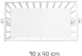 Biela kolíska na kolieskach 40x90 cm – Roba