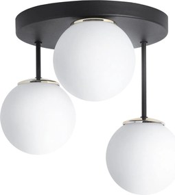 Stropné svietidlo Florence, 3x biele sklenené tienidlo, b/g, o